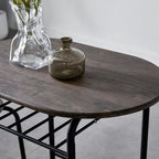 Dining Table Set with Metal, 2 Chairs, 3 Piece, Chairs Piece Metal Frame Wood Effect - product gallery image 8
