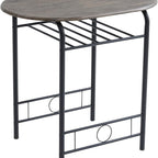 Dining Table Set with Metal, 2 Chairs, 3 Piece, Chairs Piece Metal Frame Wood Effect - product gallery image 9
