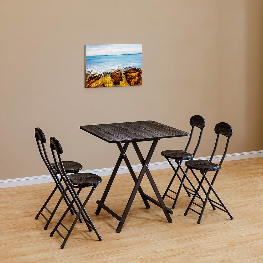 Dining Table with Foldable, 70cm, Square Folding Black or White - product gallery image 10