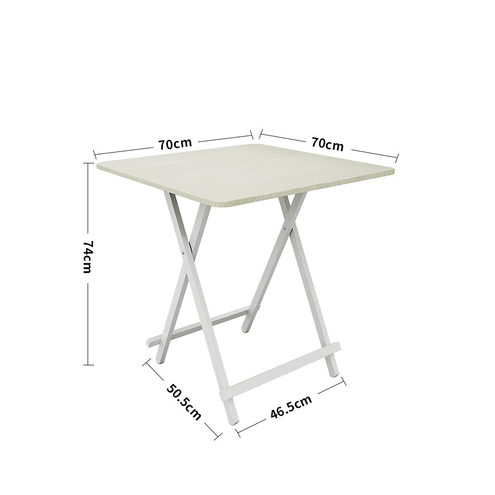 Dining Table with Foldable, 70cm, Square Folding Black or White - product gallery image 3