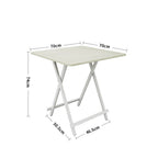 Dining Table with Foldable, 70cm, Square Folding Black or White - product gallery image 3