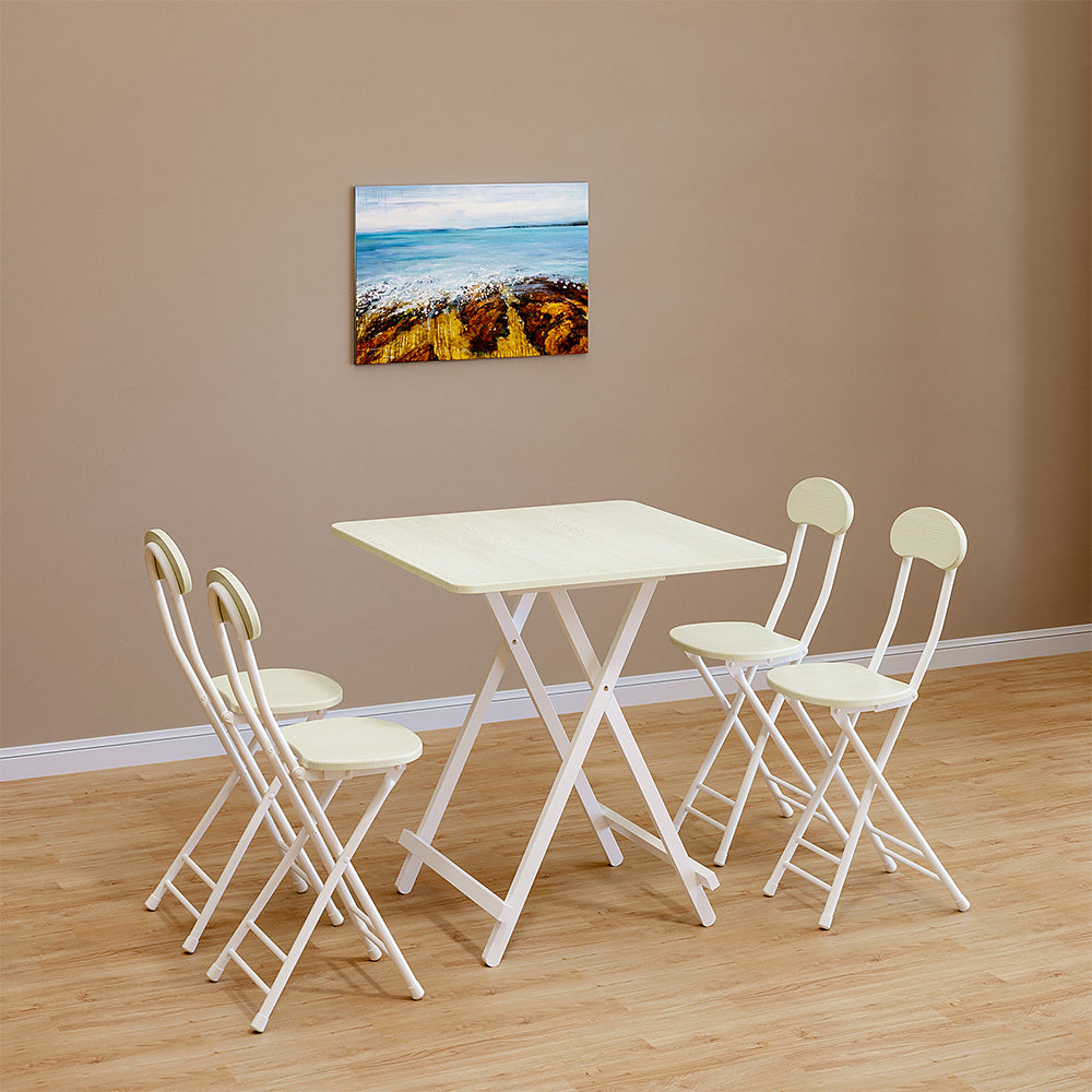 Dining Table with Foldable, 70cm, Square Folding Black or White - product gallery image 5