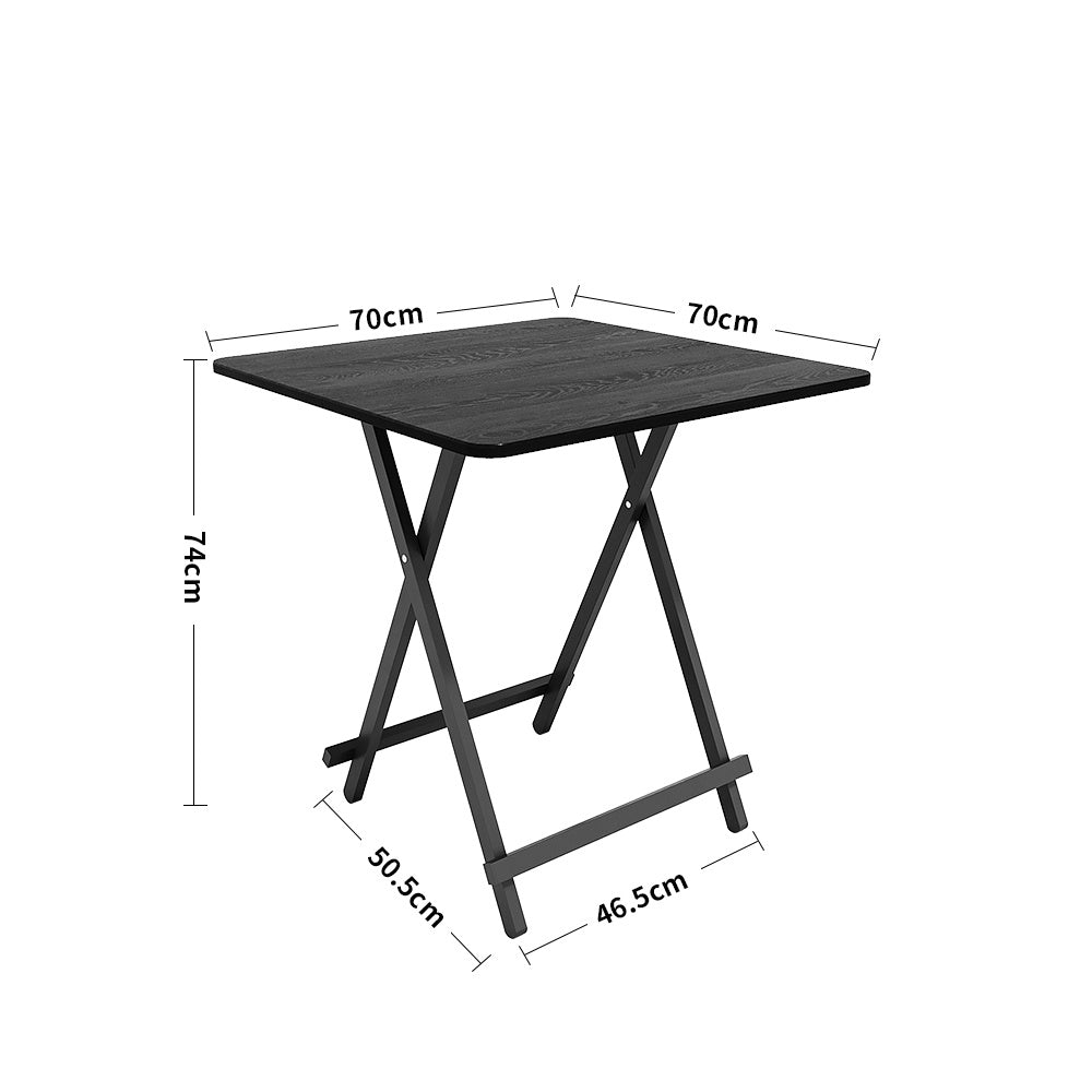 Dining Table with Foldable, 70cm, Square Folding Black or White - product gallery image 8