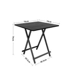 Dining Table with Foldable, 70cm, Square Folding Black or White - product gallery image 8
