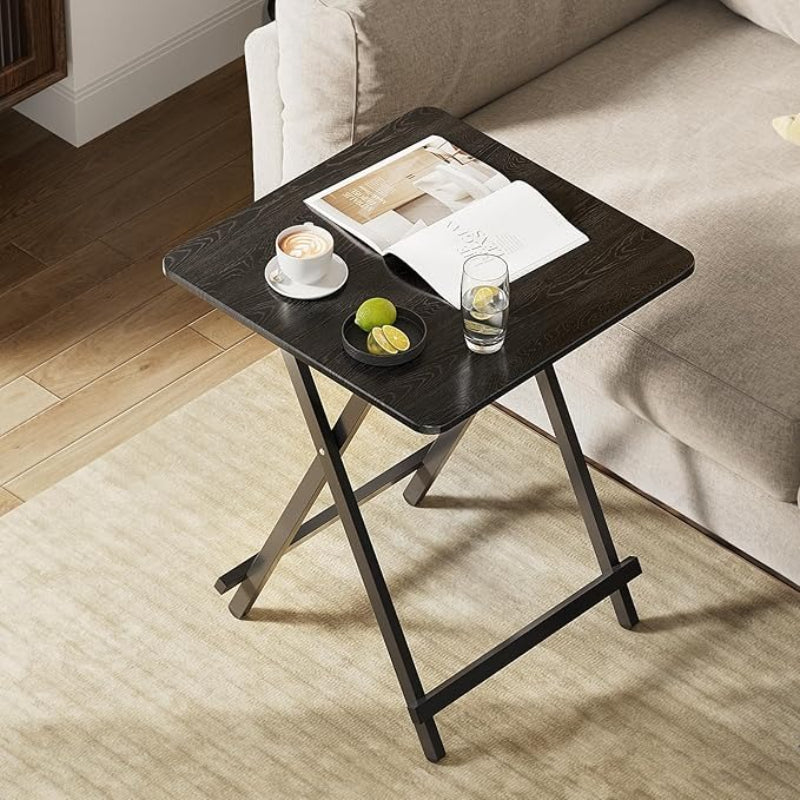 Dining Table with Foldable, 70cm, Square Folding Black or White - product gallery image 9
