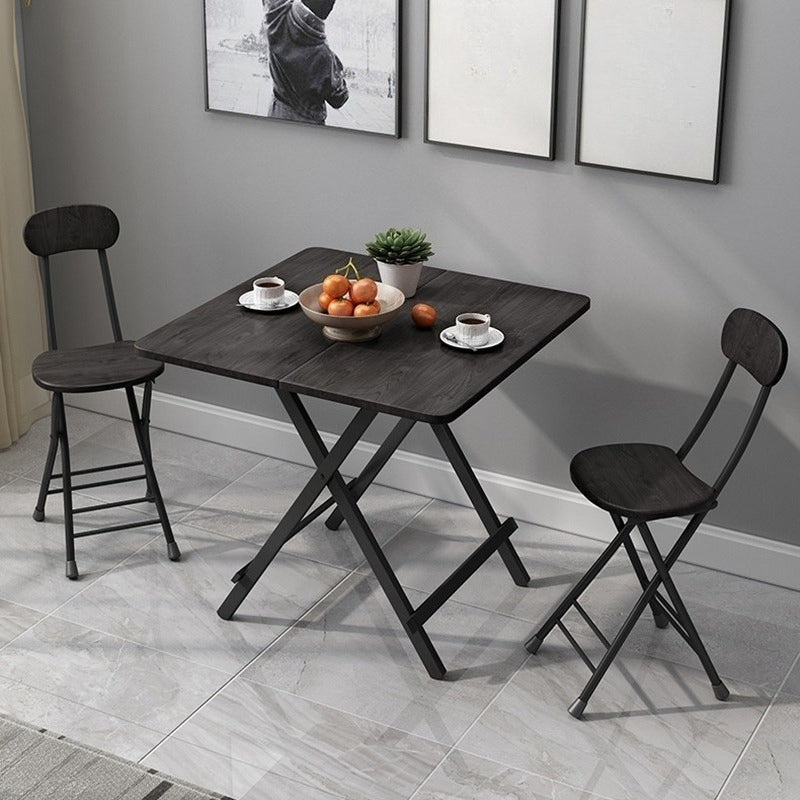 Dining Table with Foldable, 70cm, Square Folding Black or White