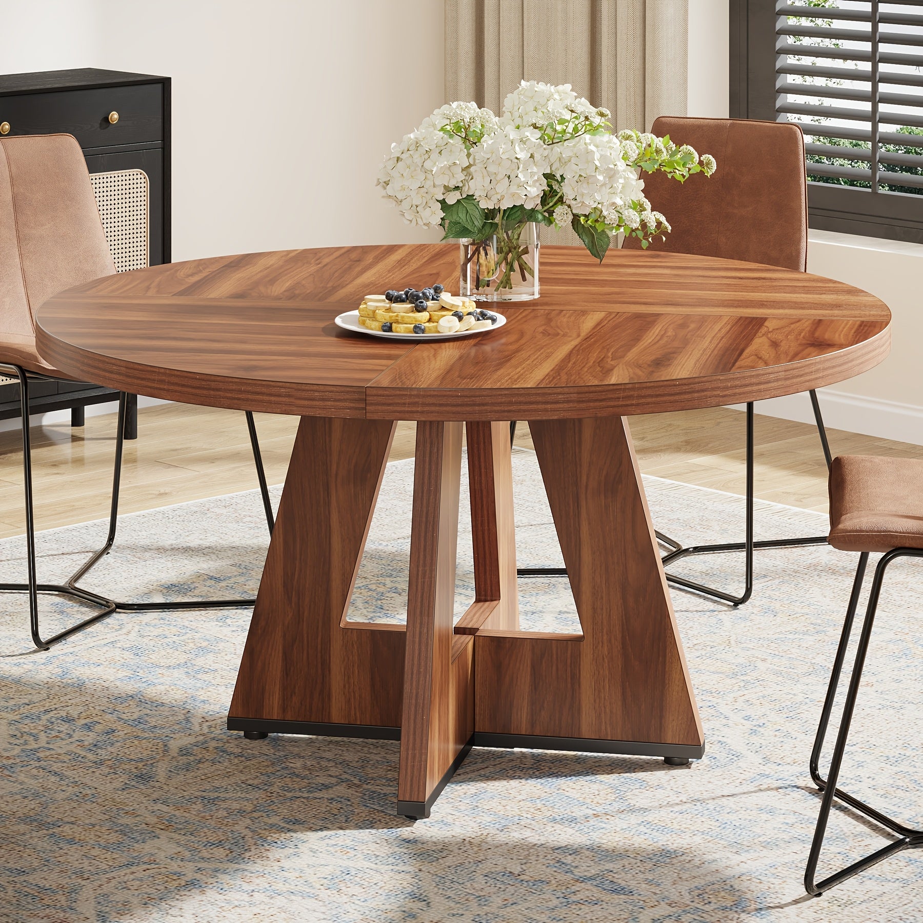 Dining Table with Space-Saving, Waterproof, Wood for home offices - Brown option