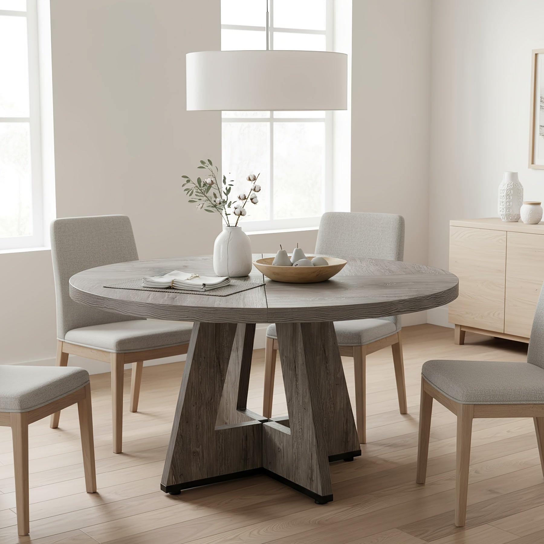 Dining Table with Space-Saving, Waterproof, Wood for home offices - Grey option