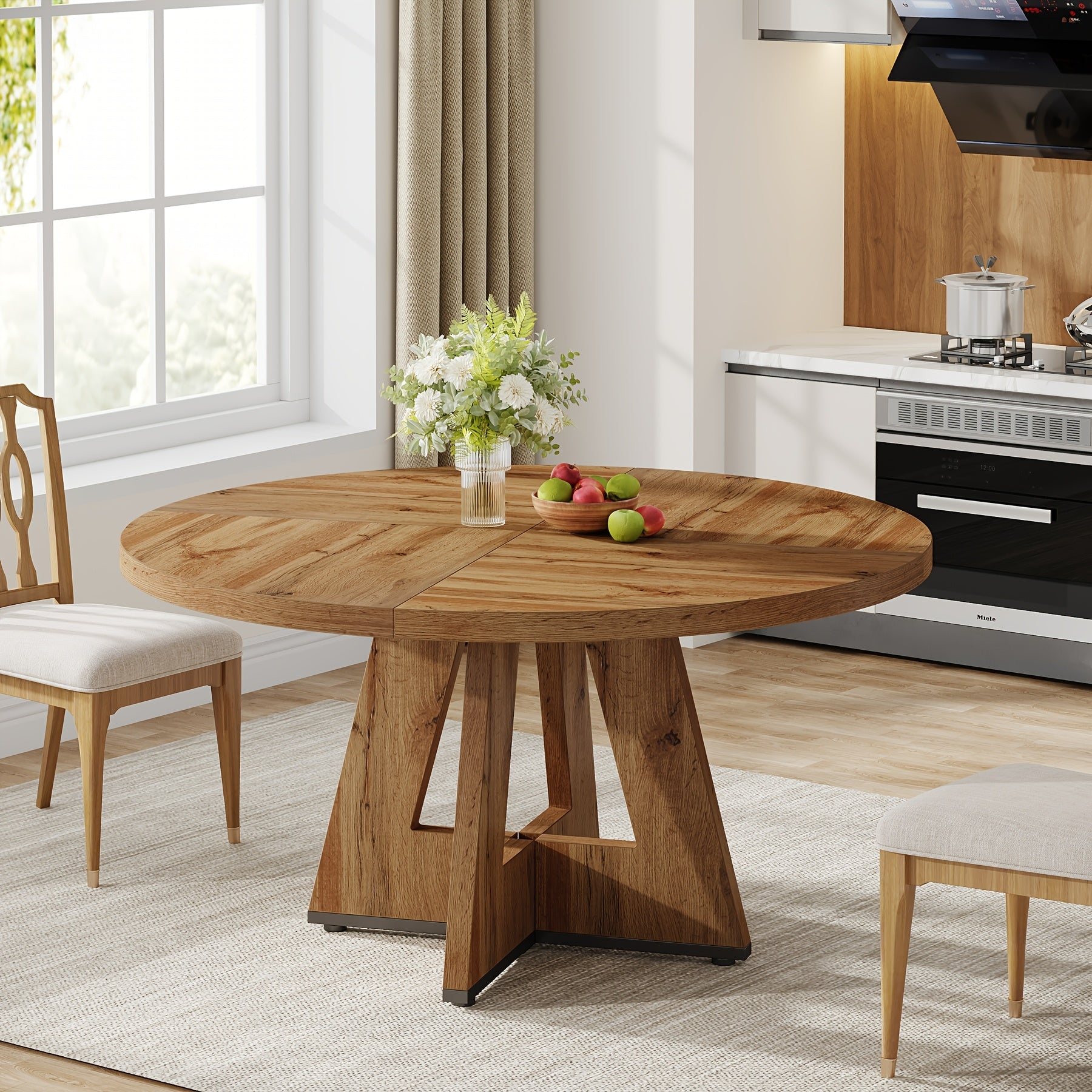Dining Table with Space-Saving, Waterproof, Wood for home offices - Wood option