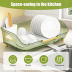 Dish Drying Rack with Bamboo Double Layer Removable Drip Tray - product gallery image 5