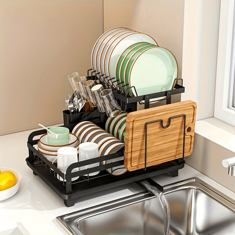 Dish Drying Rack with Foldable, Carbon Steel for kitchens - product gallery image 8