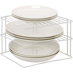 Dish Drying Rack with Non-Slip, Metal, 1, Tier Corner Plate Bowl Storage Coated - product gallery image 3