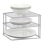 Dish Drying Rack with Non-Slip, Metal, 1, Tier Corner Plate Bowl Storage Coated