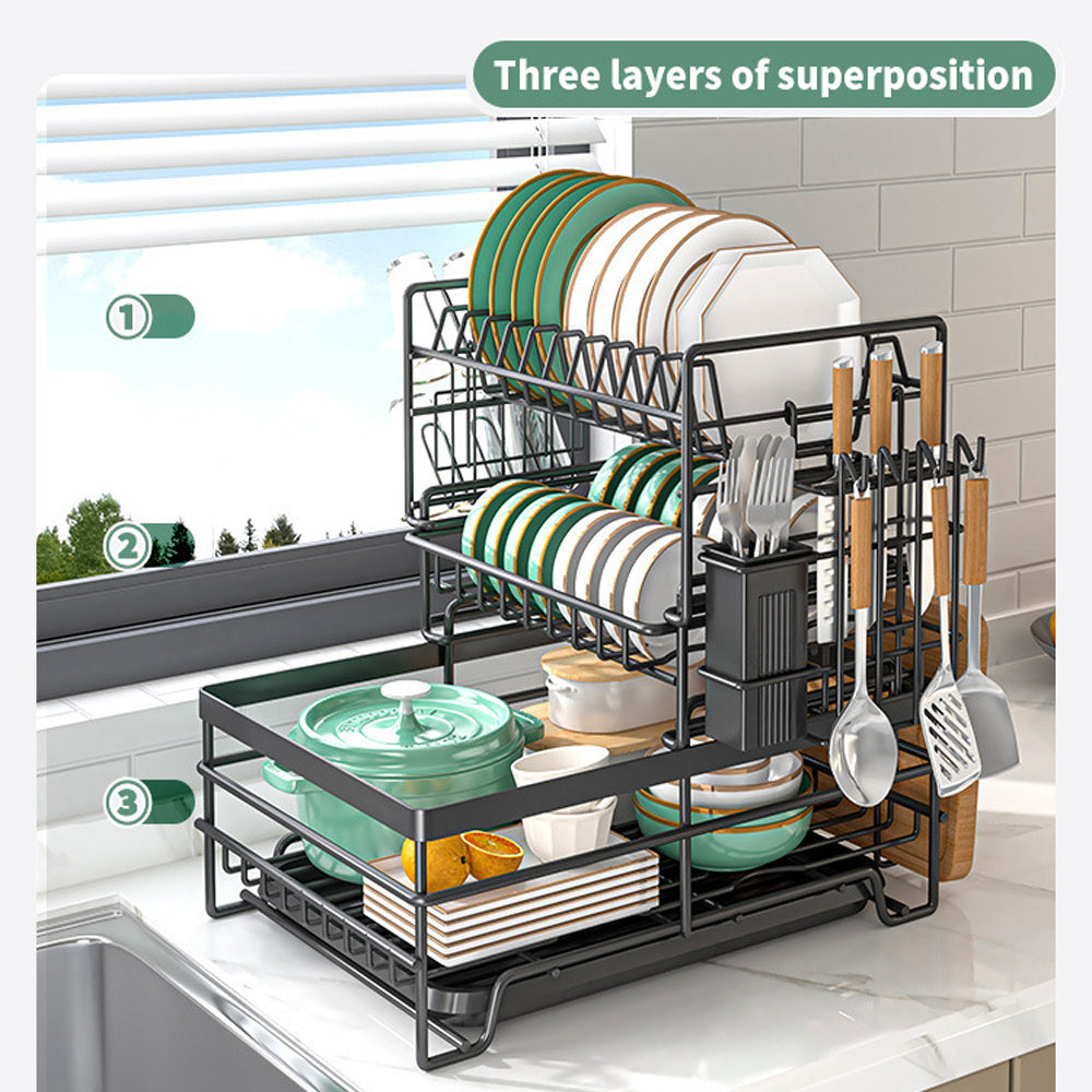 Dish Drying Rack with Space-Saving, Carbon Steel for kitchens - product gallery image 5
