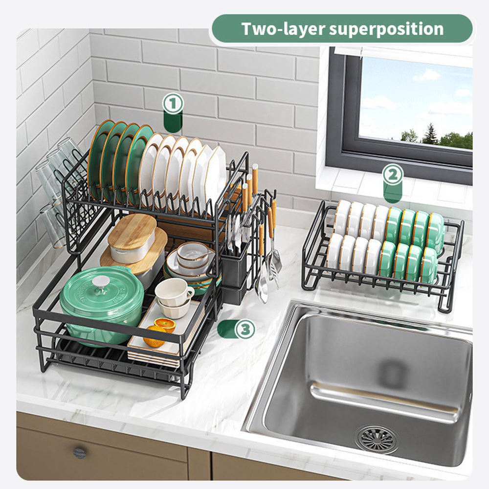 Dish Drying Rack with Space-Saving, Carbon Steel for kitchens - product gallery image 6