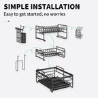 Dish Drying Rack with Space-Saving, Carbon Steel for kitchens - product gallery image 8