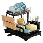 Dish Drying Rack with Space-Saving, Metal, 1pc for kitchens - product gallery image 3
