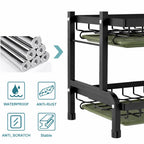 Dish Drying Rack with Space-Saving, Metal, 3 Tier Drip Tray Large Capacity Kitchen - product gallery image 3