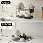 Dish Drying Rack with Stainless Steel, Pack of 1 for kitchens - product gallery image 2