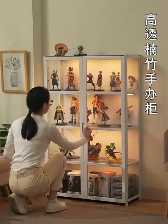 Display Cabinet with Wood, Modular Glass Door Anime Figures, Pop - product gallery image 6