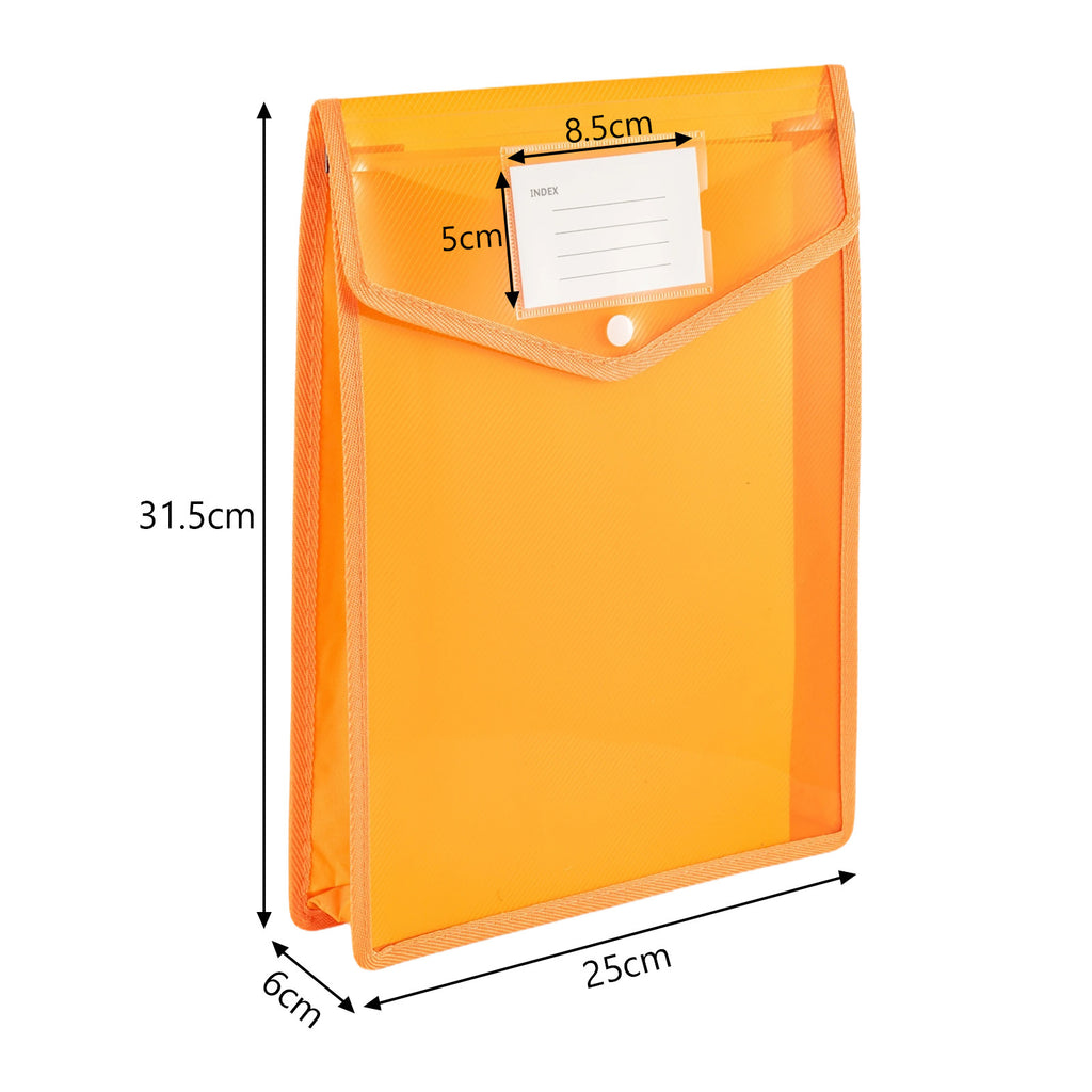 Document Folder with Plastic, 9 Pack, Colourful Snap-Lock Folders A4 ID Slot - product gallery image 17