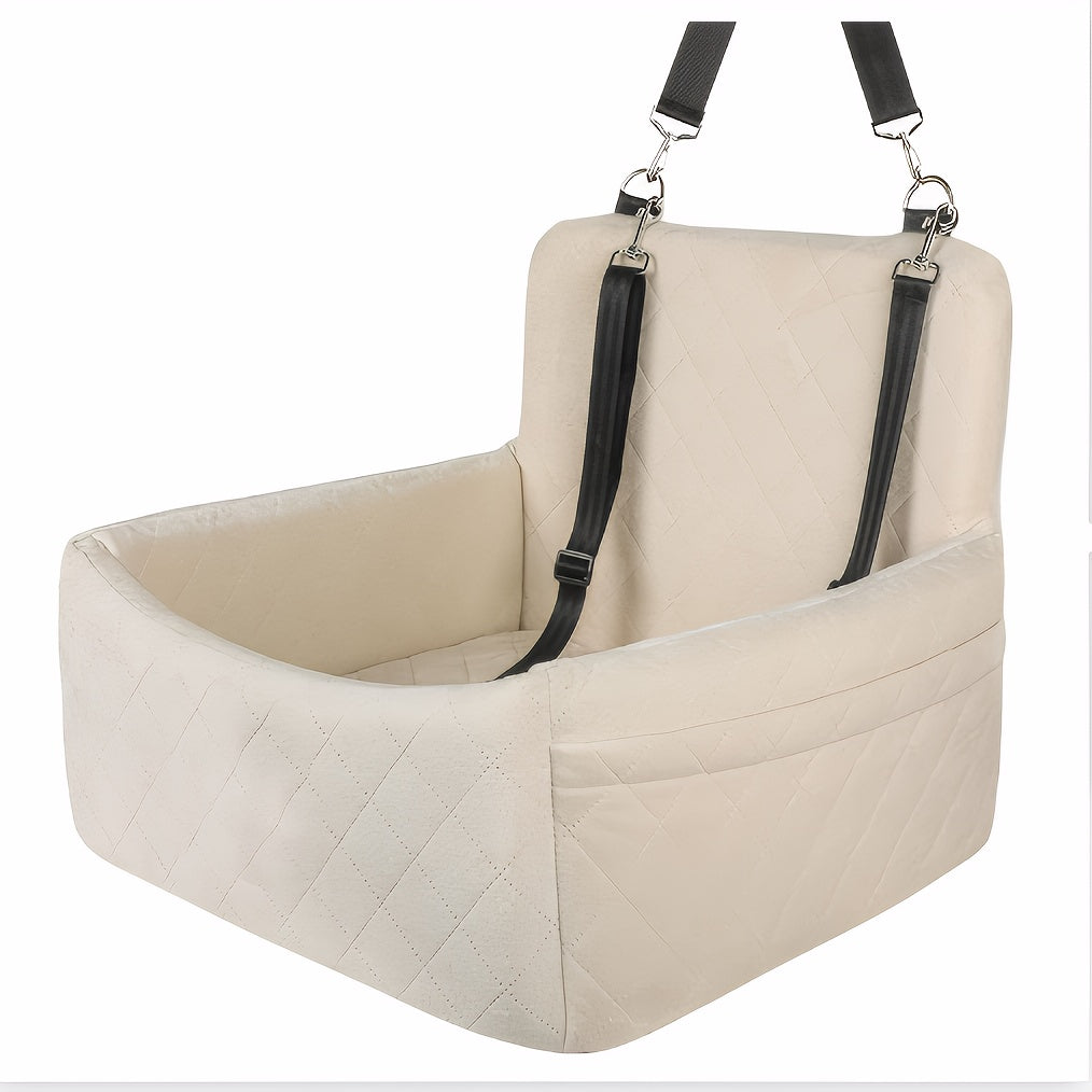 Dog And Cat Booster Car Seat with 3-Strap with Non-Slip, Memory Foam - product gallery image 4