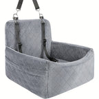 Dog And Cat Booster Car Seat with 3-Strap with Non-Slip, Memory Foam - Grey option