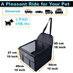Dog Bed with Foldable, 40cm, Standard 40x40cm, Foldable Pet Car Booster Seat Mesh - product gallery image 2
