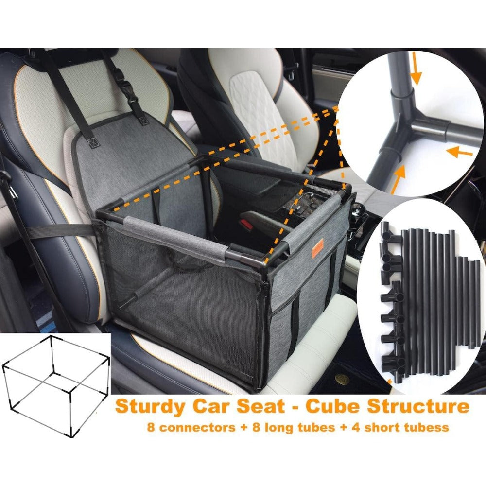 Dog Bed with Foldable, 40cm, Standard 40x40cm, Foldable Pet Car Booster Seat Mesh - product gallery image 5