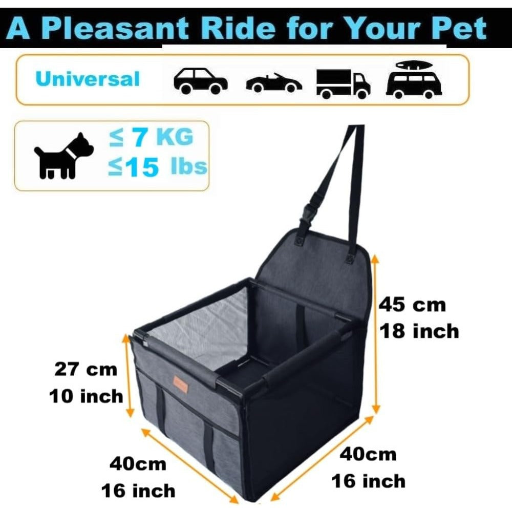 Dog Bed with Foldable, 40cm, Standard 40x40cm, Foldable Pet Car Booster Seat Mesh - product gallery image 8