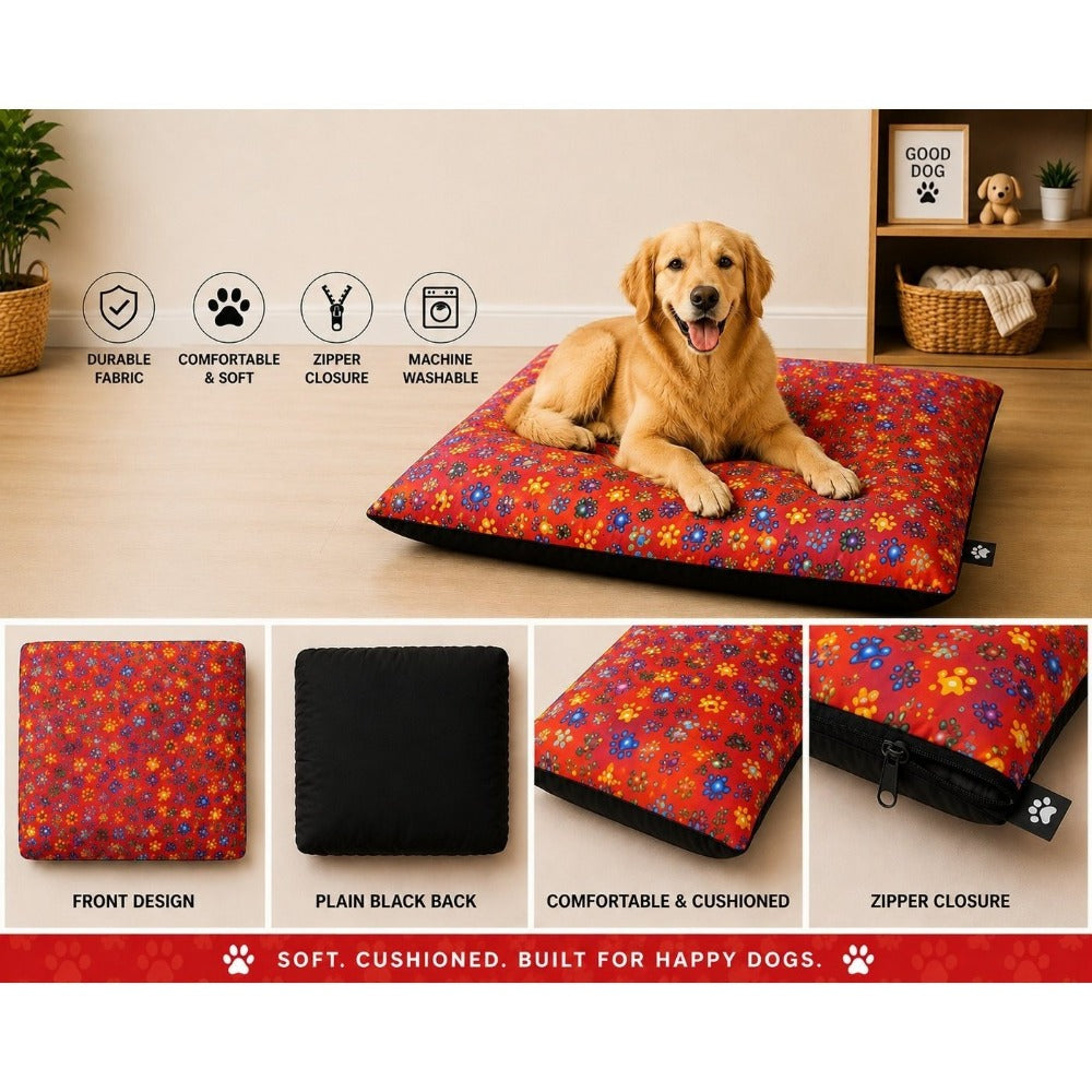 Dog Bed with Machine-Washable, Cotton, 95cm x 65cm - product gallery image 11
