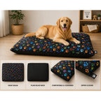Dog Bed with Machine-Washable, Cotton, 95cm x 65cm - product gallery image 13