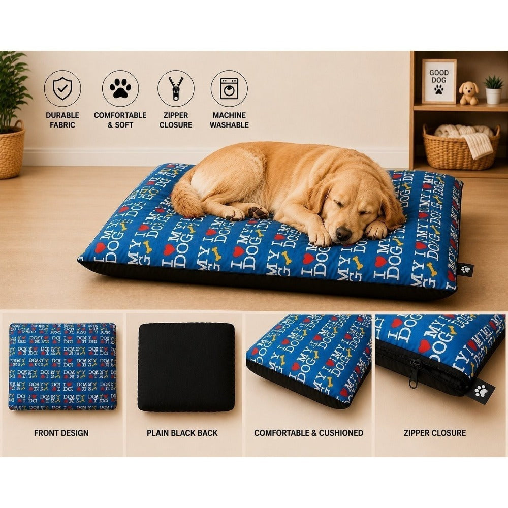 Dog Bed with Machine-Washable, Cotton, 95cm x 65cm - product gallery image 6