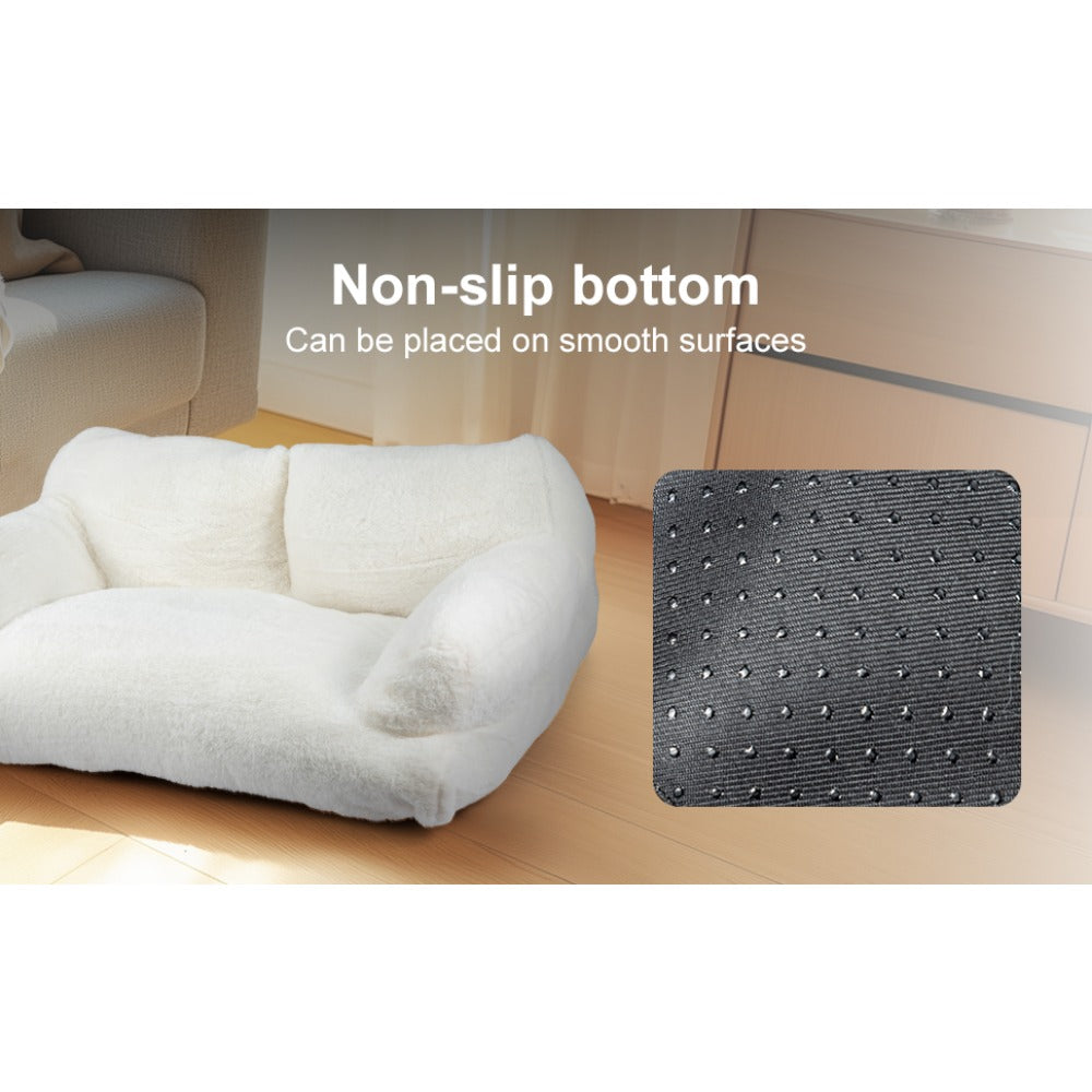 Dog Bed with Machine-Washable, Non-Slip, Pet Sofa Cats Dogs 66x48x33cm Fluffy - product gallery image 13