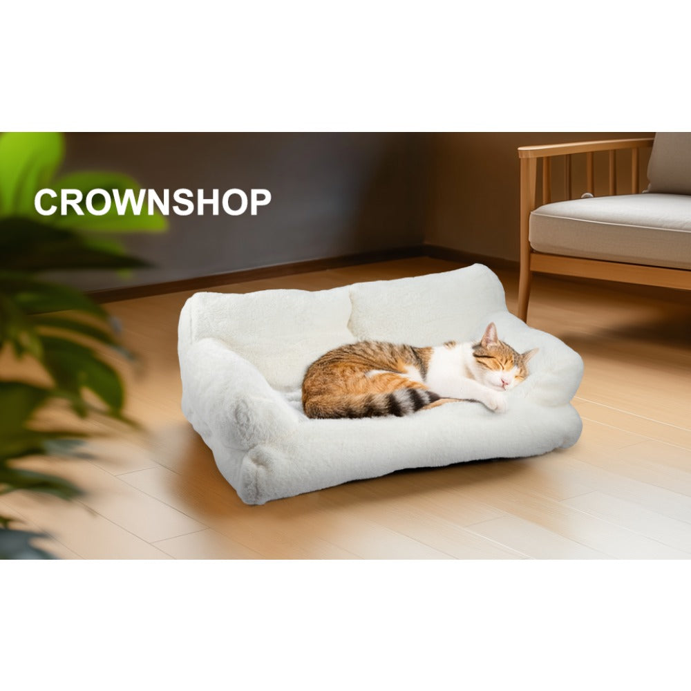 Dog Bed with Machine-Washable, Non-Slip, Pet Sofa Cats Dogs 66x48x33cm Fluffy - product gallery image 14