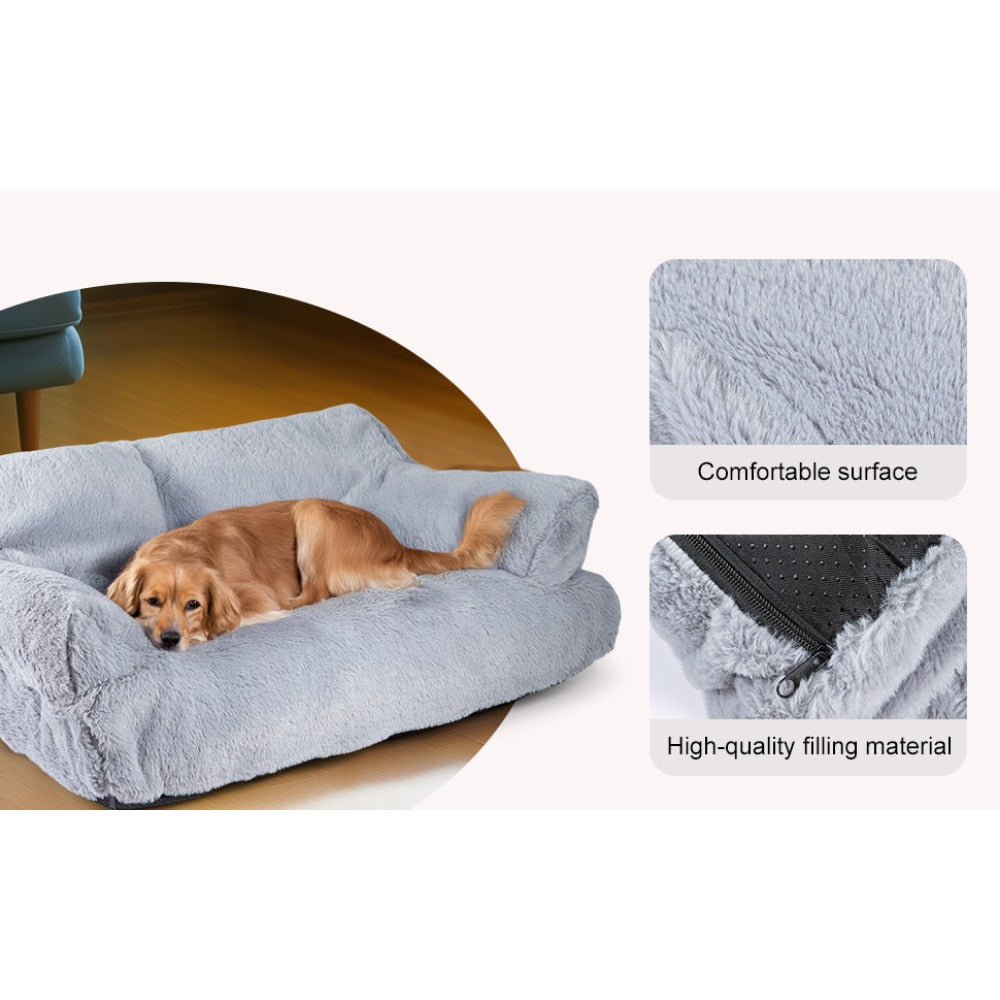 Dog Bed with Machine-Washable, Non-Slip, Pet Sofa Cats Dogs 66x48x33cm Fluffy - product gallery image 15