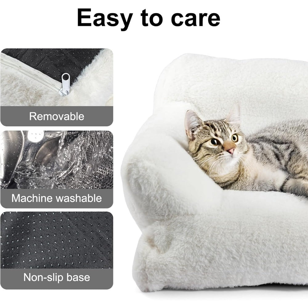 Dog Bed with Machine-Washable, Non-Slip, Pet Sofa Cats Dogs 66x48x33cm Fluffy - product gallery image 17