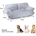 Dog Bed with Machine-Washable, Non-Slip, Pet Sofa Cats Dogs 66x48x33cm Fluffy - product gallery image 2