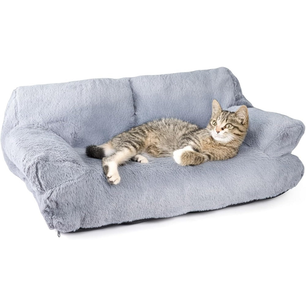Dog Bed with Machine-Washable, Non-Slip, Pet Sofa Cats Dogs 66x48x33cm Fluffy - product gallery image 8