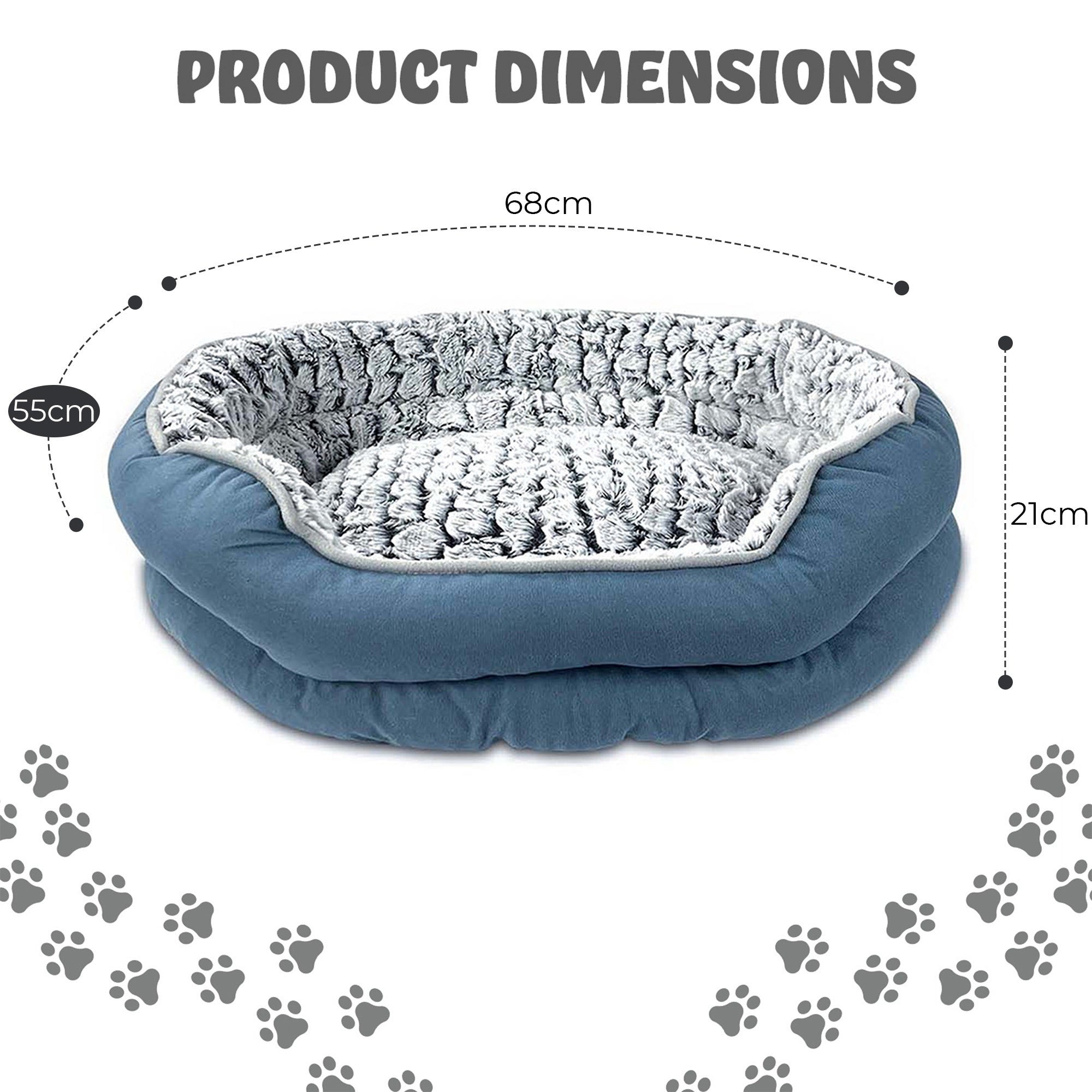 Dog Bed with Machine-Washable, Non-Slip, Plush Donut Mat Non-Slip Machine Washable - product gallery image 7