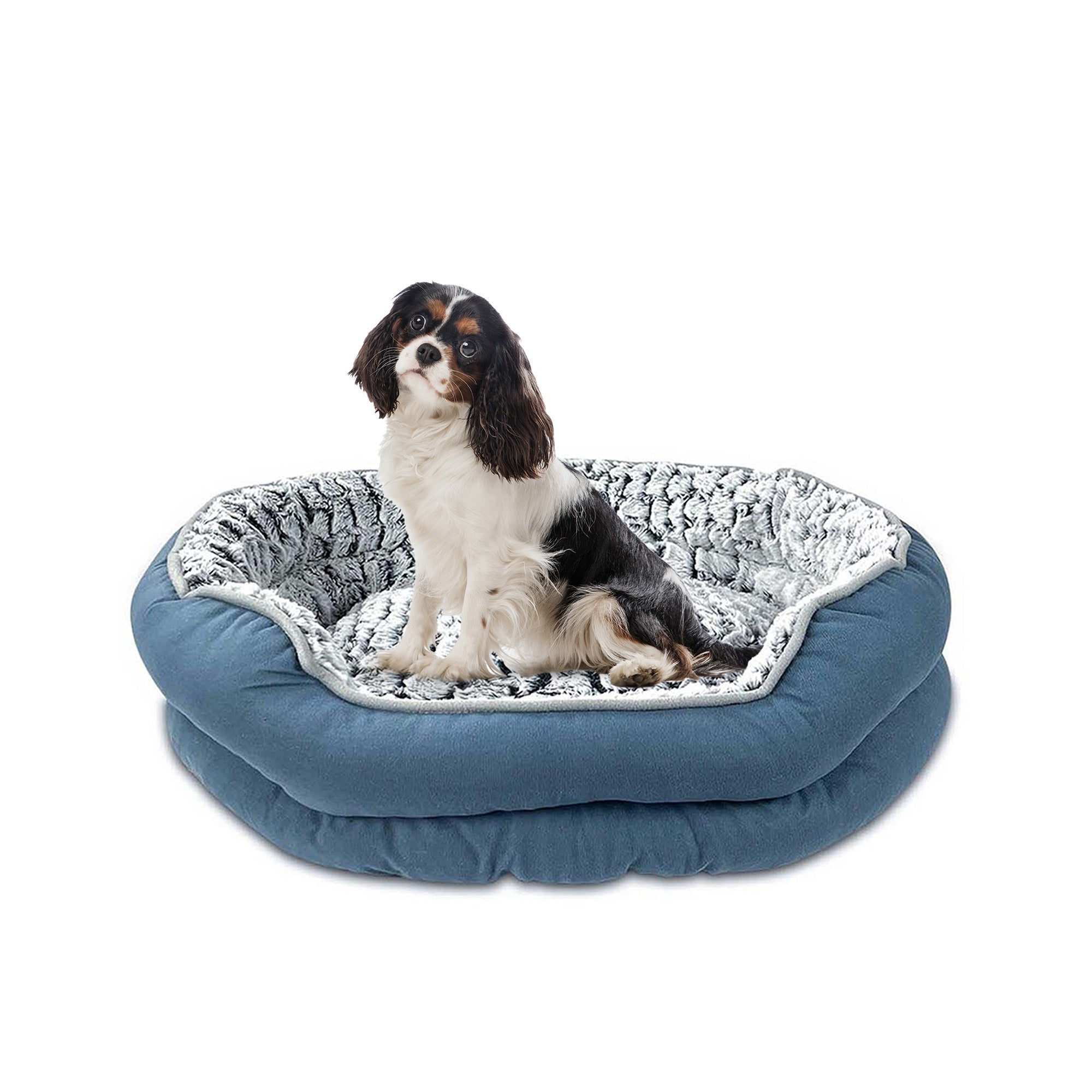 Dog Bed with Machine-Washable, Non-Slip, Plush Donut Mat Non-Slip Machine Washable - Medium option
