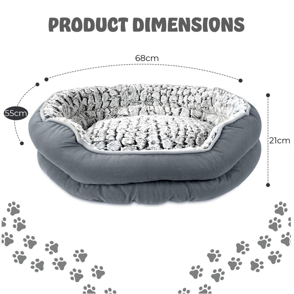 Dog Bed with Non-Slip, Faux Fur Donut Pet Self-Warming Anti-Anxiety - product gallery image 11