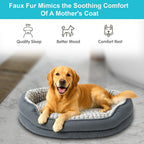 Dog Bed with Non-Slip, Faux Fur Donut Pet Self-Warming Anti-Anxiety - product gallery image 13