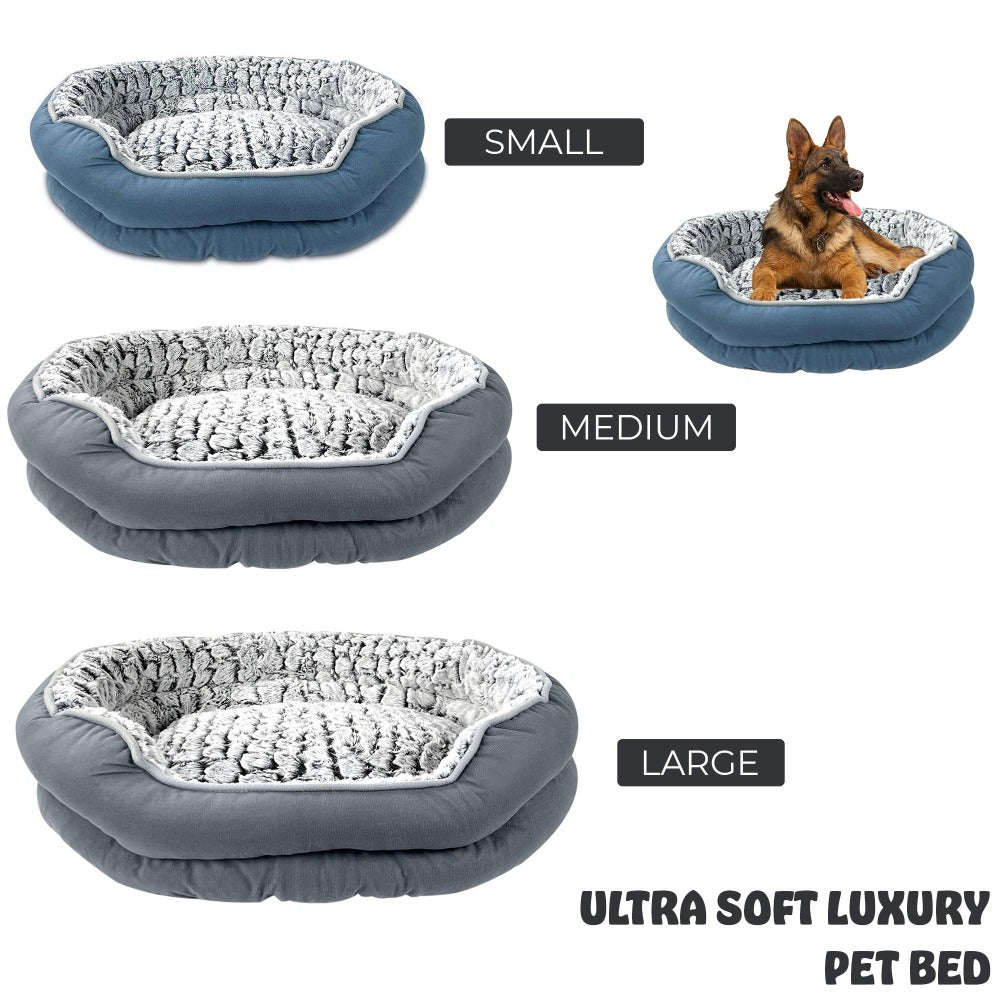 Dog Bed with Non-Slip, Faux Fur Donut Pet Self-Warming Anti-Anxiety - product gallery image 16