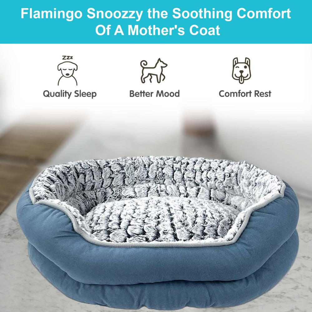 Dog Bed with Non-Slip, Faux Fur Donut Pet Self-Warming Anti-Anxiety - product gallery image 7