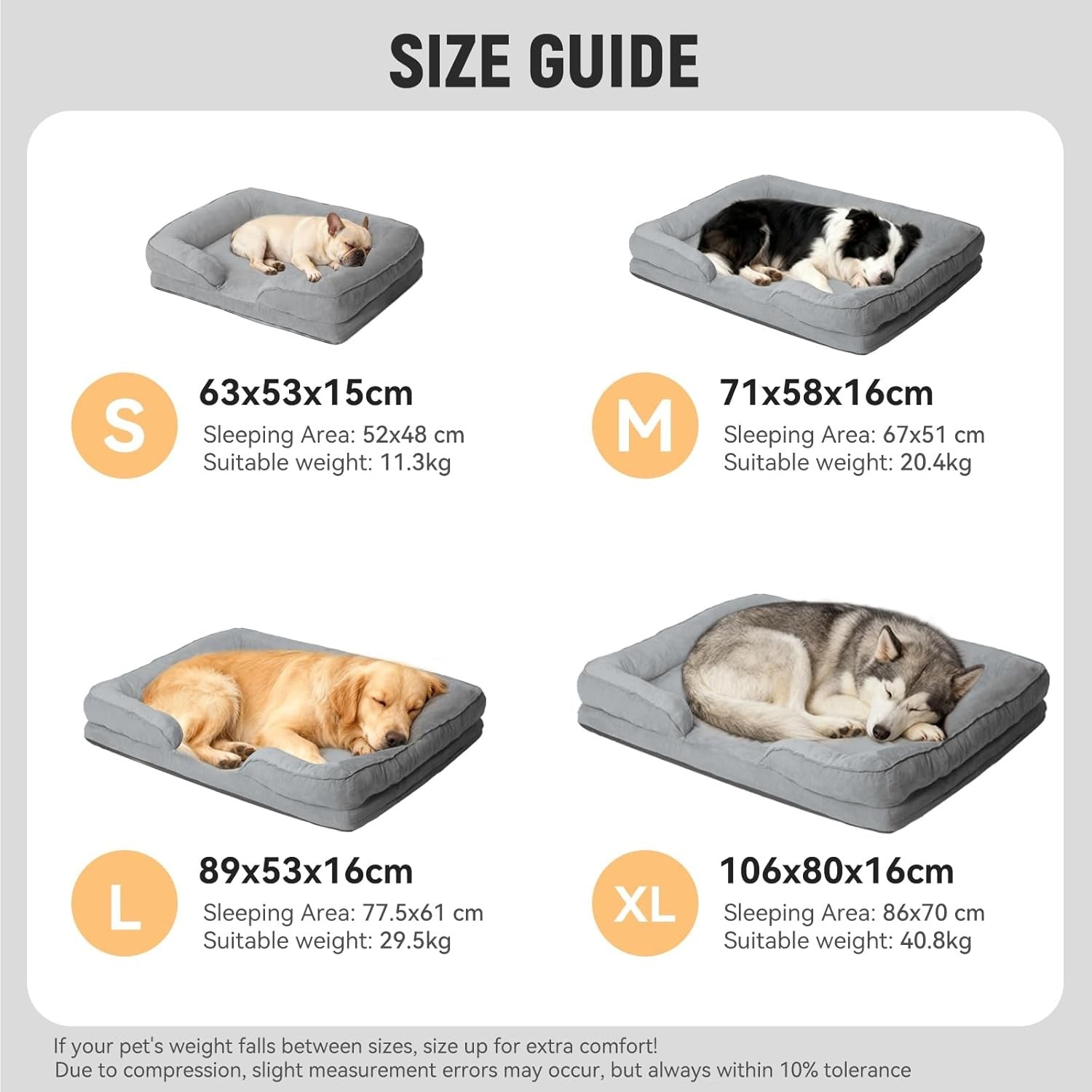 Dog Bed with Orthopaedic Removable Cover to XL for pet care at home - product gallery image 6