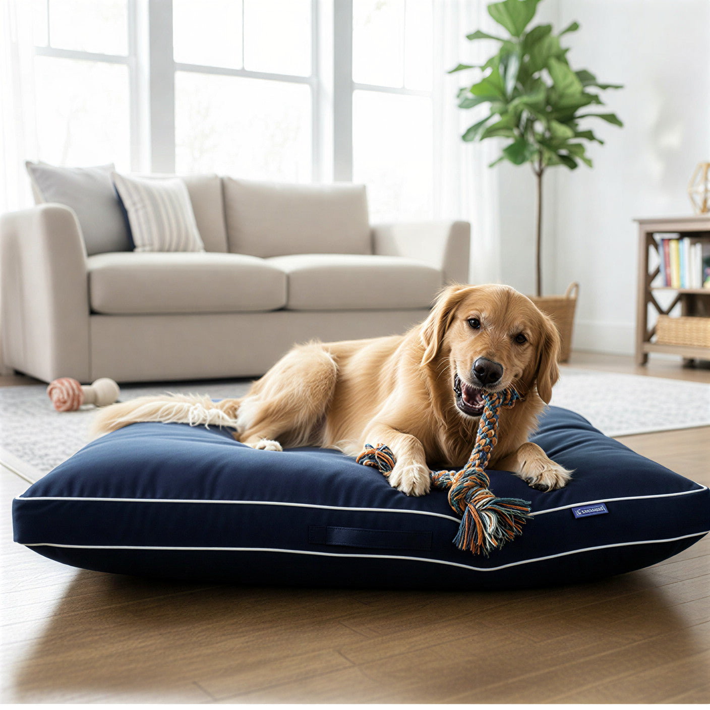 Dog Bed with Plush Mattress Removable Washable Cover - product gallery image 13
