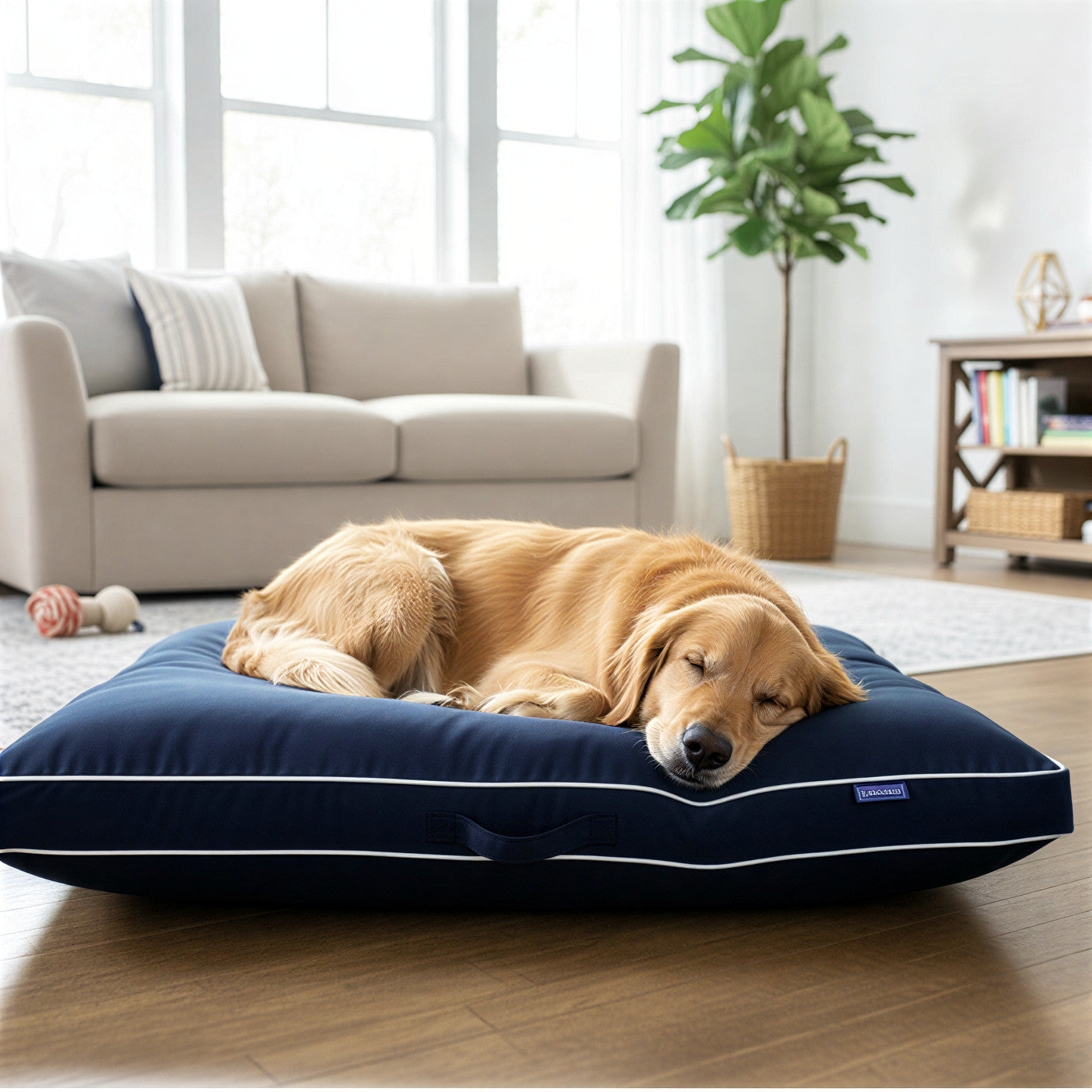 Dog Bed with Plush Mattress Removable Washable Cover - product gallery image 5