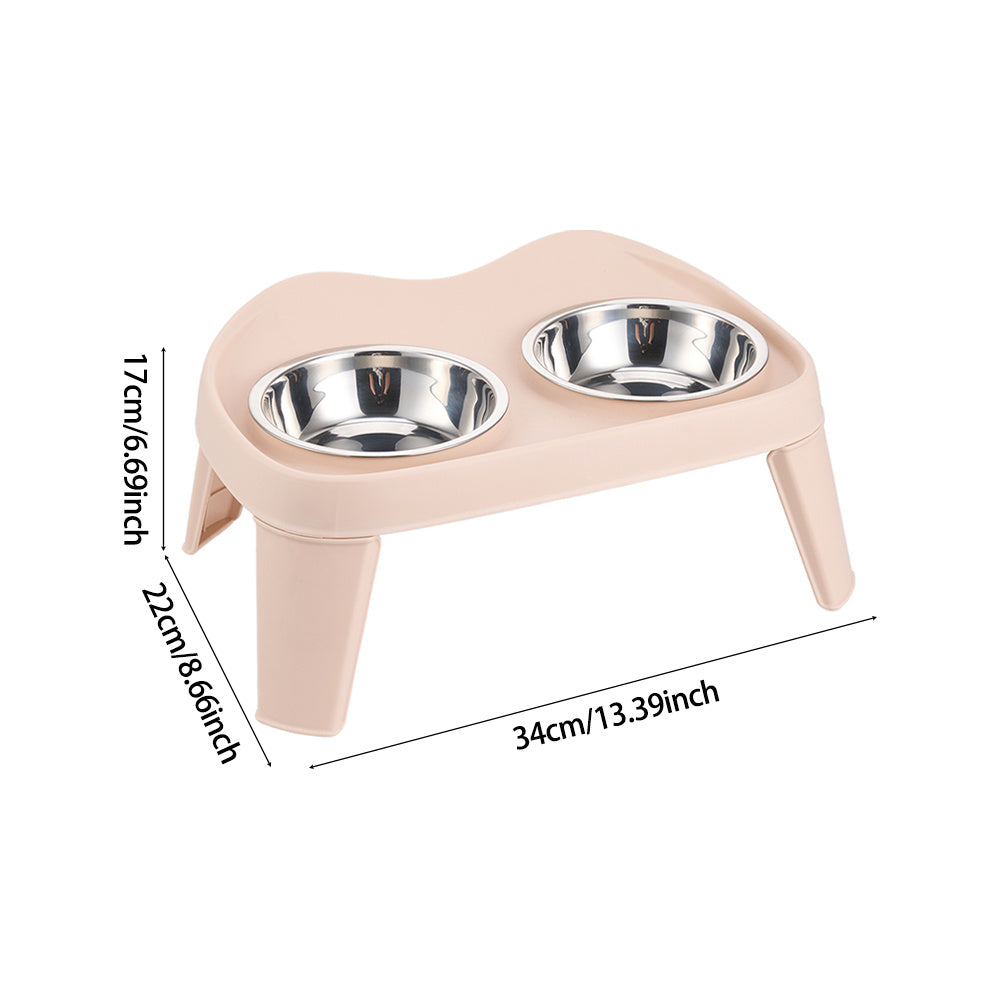 Dog Bowl Stand with Adjustable Height, Dishwasher-Safe, Non-Slip - #B 34*22*17cm option