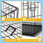 Dog Cage Puppy Training Crate Small Medium with Leakproof, Easy Assembly - product gallery image 18